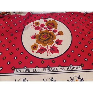 The Swahili "NA IWE LEO FURAHA YA HARUSI," Premiun Khanga wax print